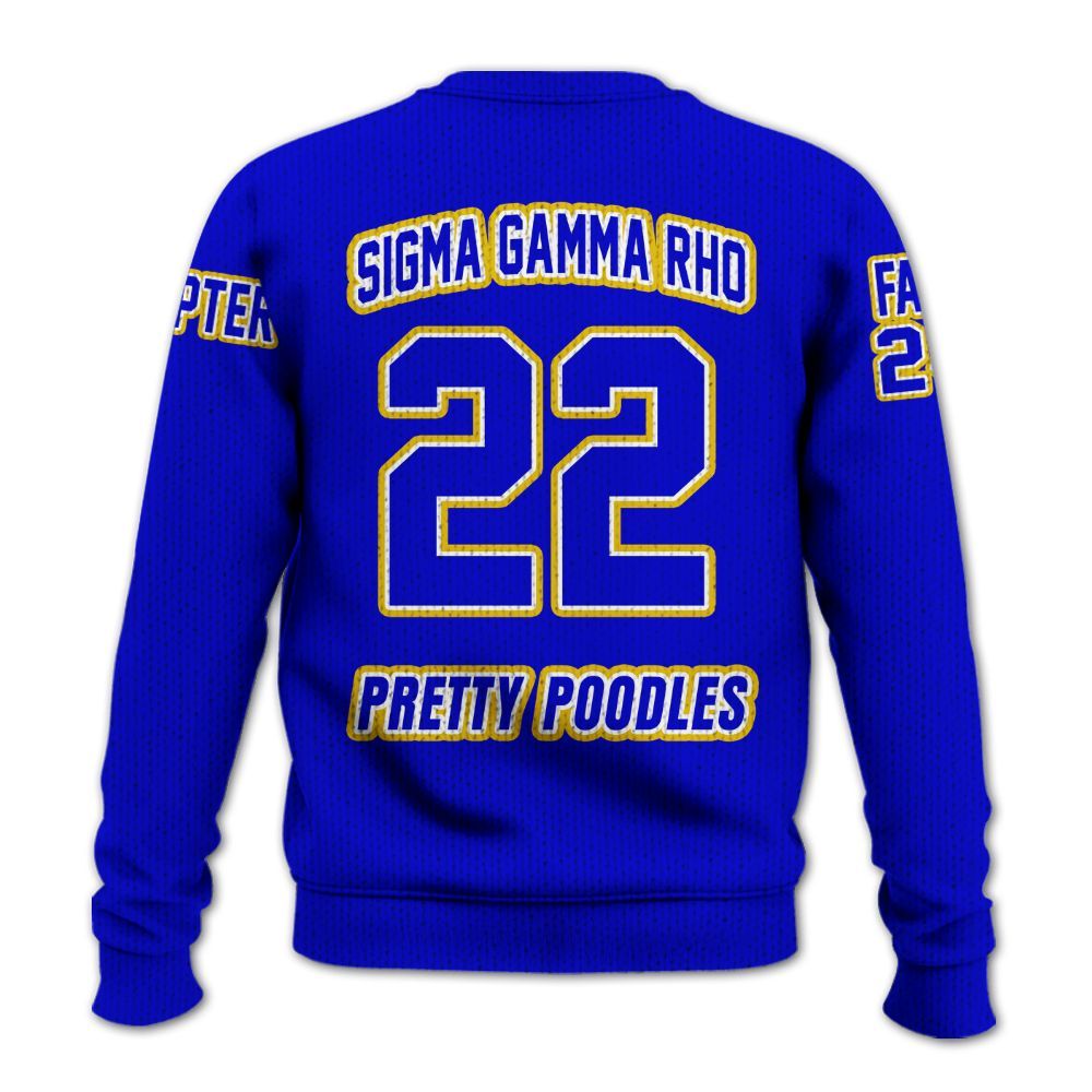 Ireishprint Sigma Gamma Rho Custom Chapter Shirt, Personalized Royal Blue Shirt 1922 Sorority Knitted Sweater