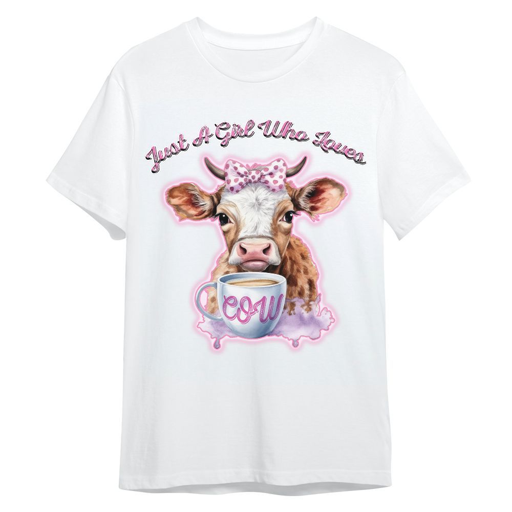 Amare Box Cow Farm Shirt, Just A Girl Who Loves Cow, Cow Lover, Dairy Cow, Cow Shirt, Farm Shirt, Water Color Gift Shirt For Cow Lover Unisex Shirt
