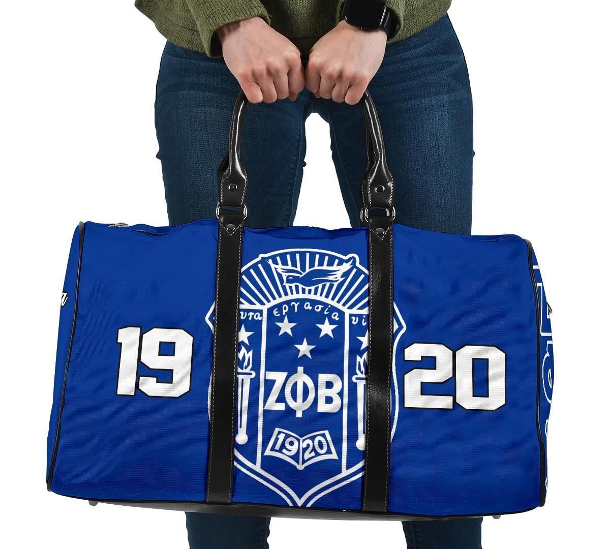Ireishprint Zeta Phi Beta Travel Bag, Z Phi B 1920 Sorrority Zeta Blue Travel Sorority Bag