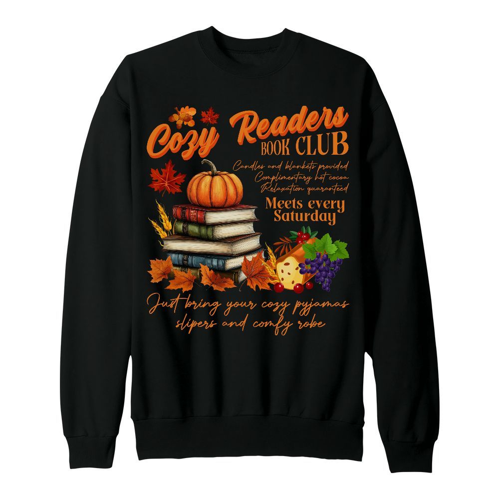 Amare Box Thanksgiving Book Shirt, Cozy Girl Book Club Autumn Fall Cozy Bookish Turkey Gift For Fan Unisex Sweatshirt