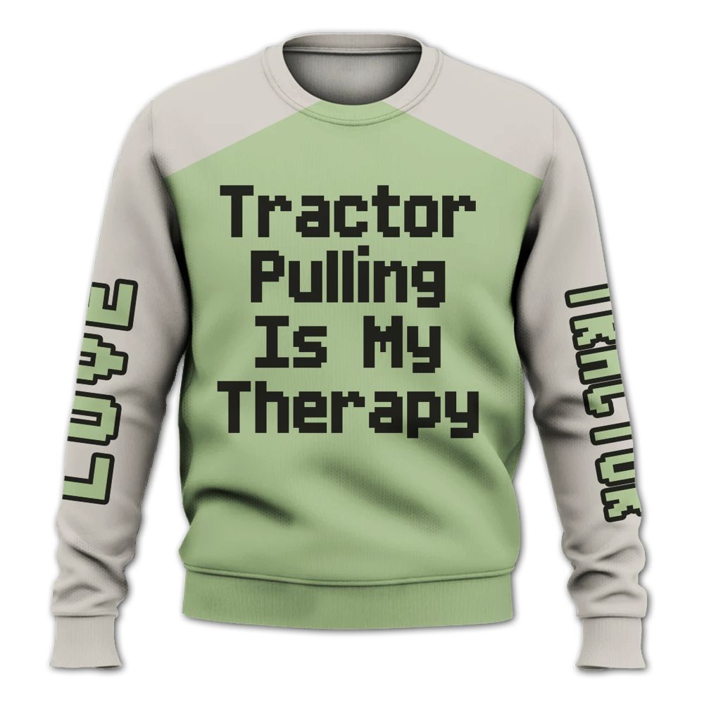 Amare Box Farm Tractor Shirt, Tractor Pulling Is My Therapy, Custom Name, Tractor Clipart, Love Tractor, Vintage Tractor, Gift For Farm Lover Knitted Sweater