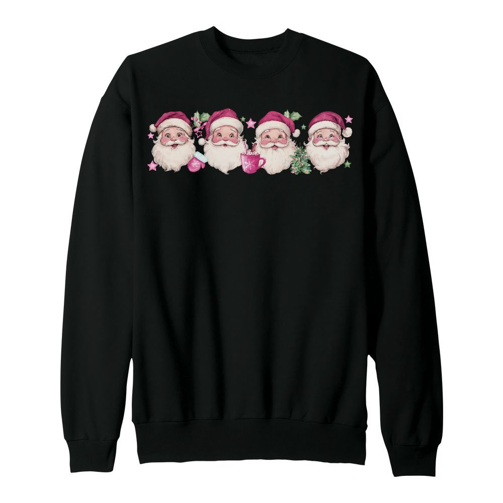 Amare Box Pink Santa Clause Merry Xmas, Vintage Christmas, Christmas Season, Merry Christmas Gift Unisex Sweatshirt