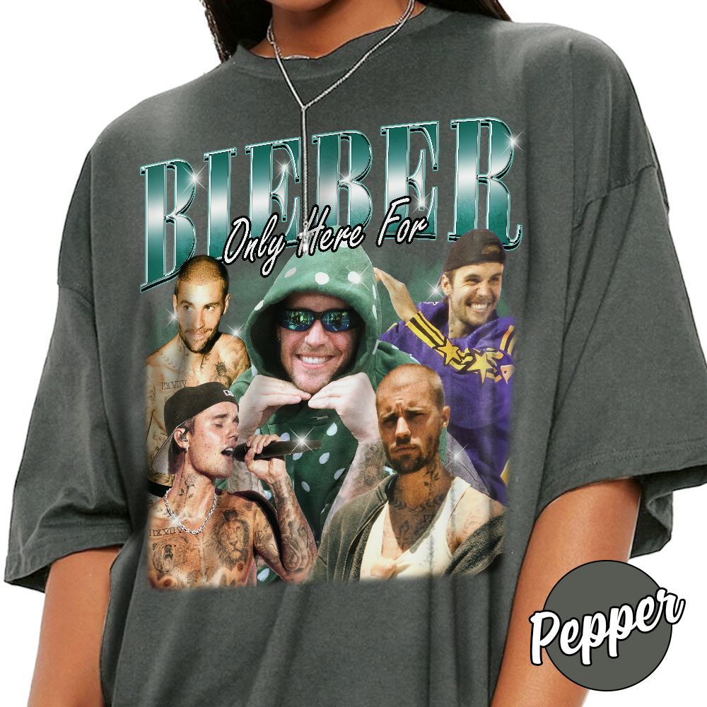 Only Here For Bieber Vintage Shirt, Vintage 90s Music Shirt, Swag Shirt, Summer Concert Bootleg Tee, Gift For Belieber