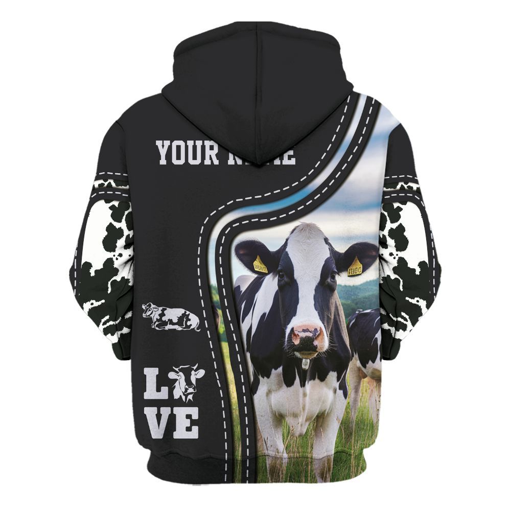 Amare Box Cow Farm Shirt, Cute Dairy Cow Crew, Funny Cow, Cute Cow, Cow Shirt, Farm Shirt, Cow Lover, Custom Name Gift Shirt For Farmer Unisex Hoodie