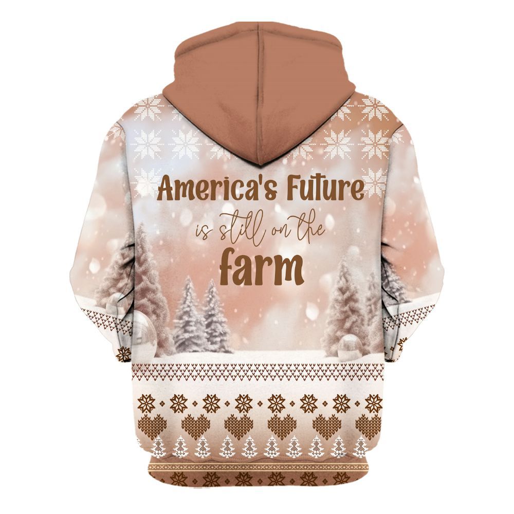 Amare Box Farm Shirt, America's Future Is Still On The Farm, Christmas Farmer, Farm Girl, Christmas Unisex Gift Shirt For Farmer Unisex Hoodie