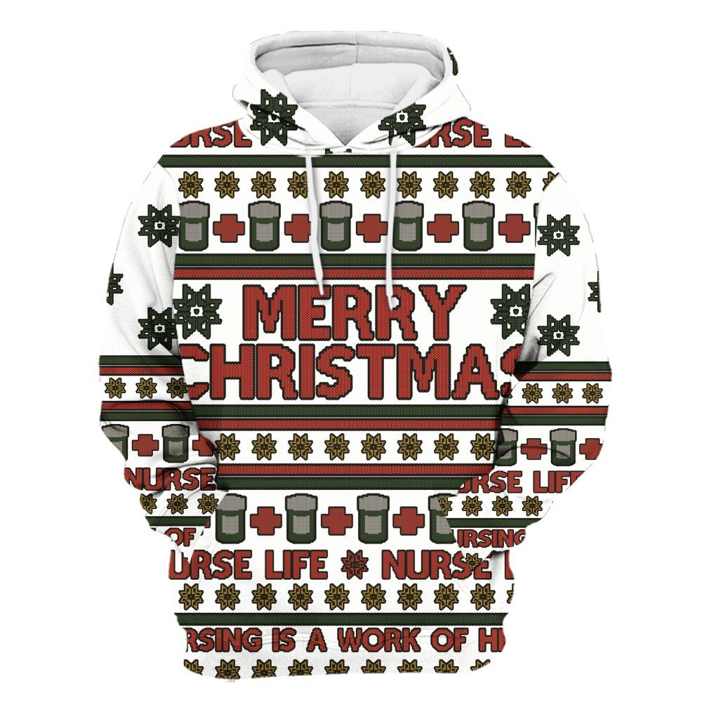 Amare Box Nurse Merry Christmas Ugly, Nurse For Gift, Nurse Stuff Unisex Hoodie