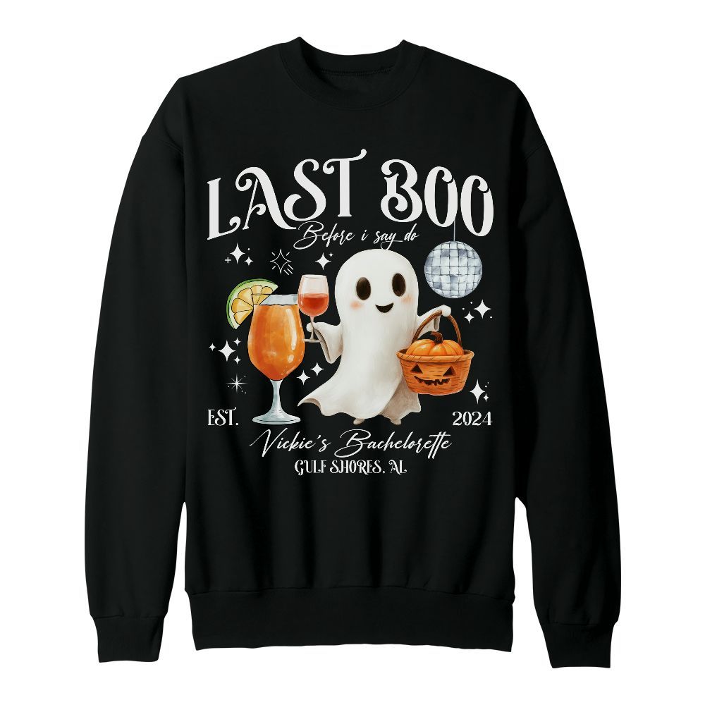 Amare Box Halloween Bachelorette Party Shirt, Spooky Bachelorette Bride Boo Crew Shirt Unisex Sweatshirt