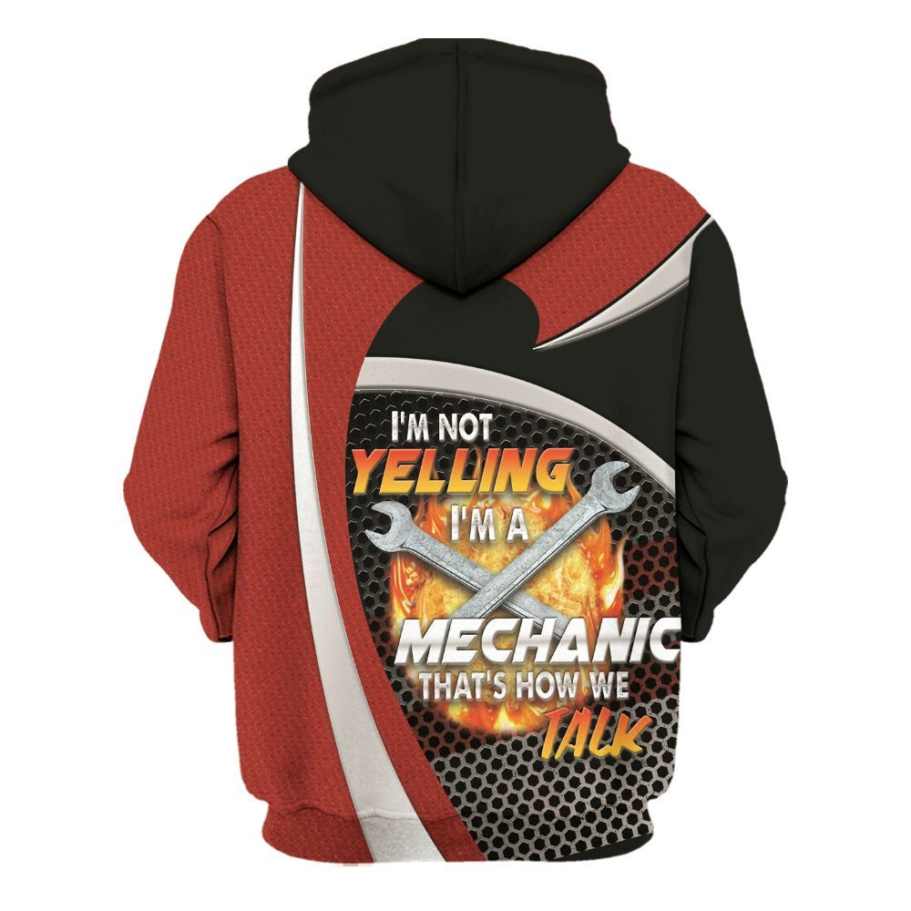 Amare Box Not Yelling Just Talk All Over Printed Mechanic Unisex Gift For Mechanics Men And Women Unisex Hoodie