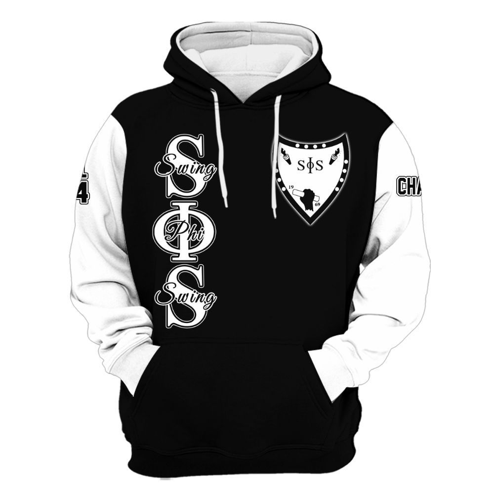 Ireishprint Swing Phi Swing Custom Chapter Shirt, Custom Shirt White Sleeve Shirt Swing Phi Swing Sorority Hoodie