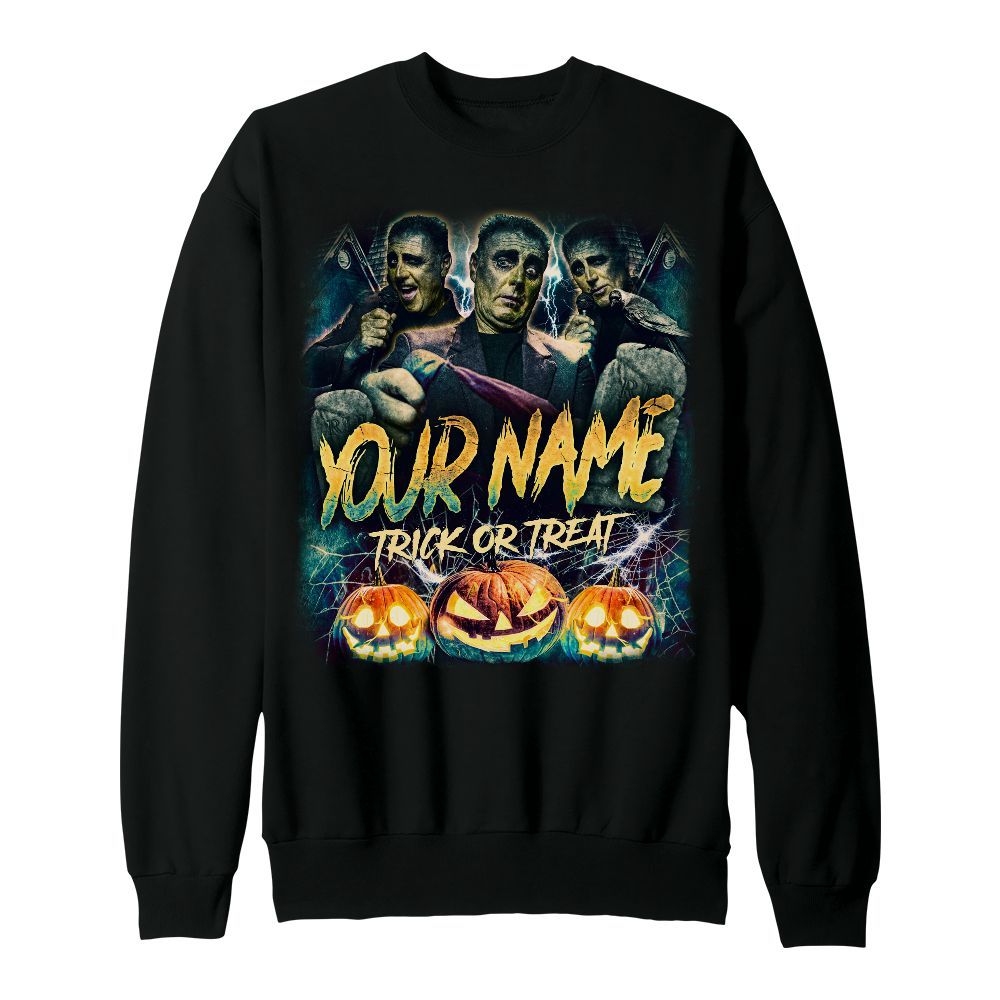 Amare Box Custom Your Own Halloween Bootleg 90s Custom Name, Photo Shirt, Retro Vintage Trick Or Treat Unisex Sweatshirt