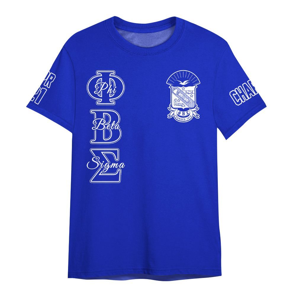 Ireishprint Phi Beta Sigma Custom Chapter Shirt, Personalized Royal Blue Shirt Phi Beta Sigma Fraternity Shirt
