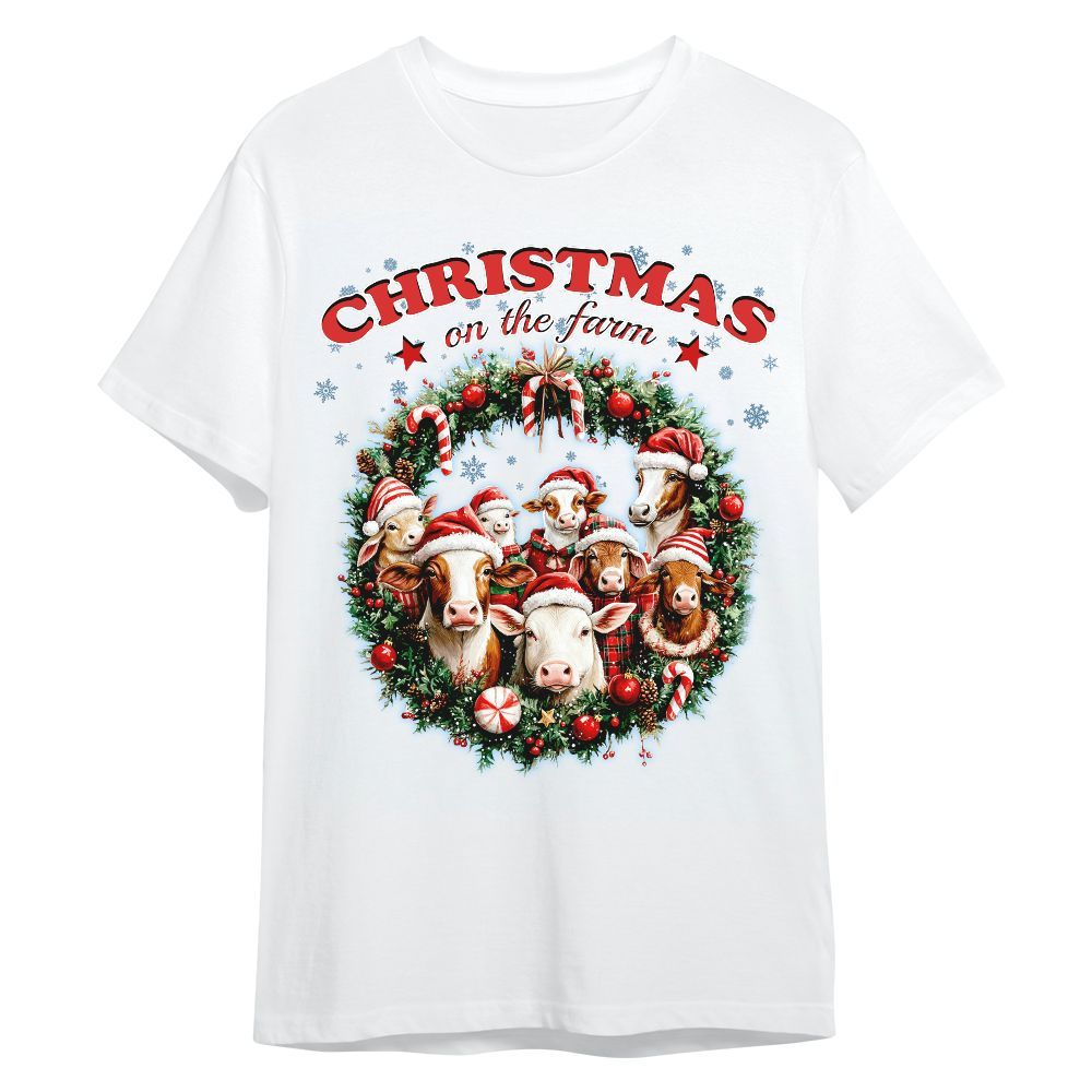 Amare Box Christmas On The Farm Shirt, Christmas Farm, Cute Animal, Christmas Unisex Gift Shirt For Farmer Unisex Shirt