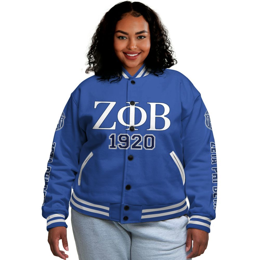 Ireishprint Zeta Phi Beta Varsity Jacket, For Life For Zeta Z Phi B Varsity Jacket 1920 Zeta Phi Beta Sorority Jacket