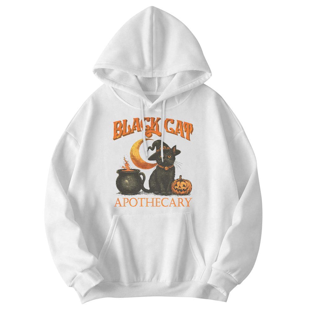 Amare Box Cat Halloween Shirt, Retro Black Cat Salem Apothecary Gift For Fan Unisex Hoodie
