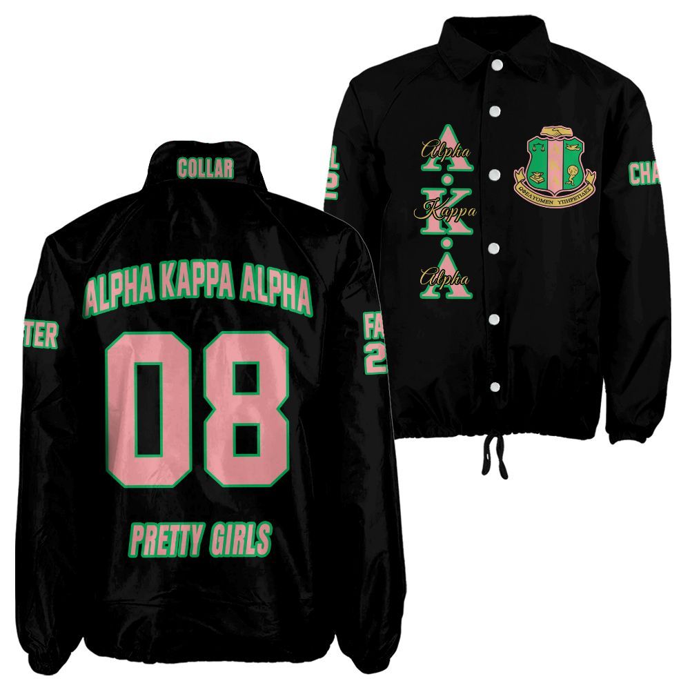 Ireishprint A.K.A Custom Line Crossing Jacket, Personalized Black Jacket 1908 Sorority Crossing Jacket