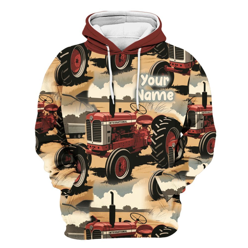 Amare Box Farm Tractor Shirt, You Can Never Have Too Many Tractors, Custom Name, Love Tractor, Vintage Tractor, Gift For Farm Lover Unisex Hoodie