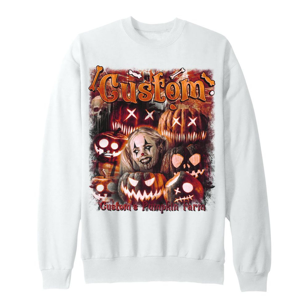 Amare Box Custom Your Own Halloween Bootleg 90s Custom Name, Face Shirt, Retro Vintage Halloween Girl Unisex Sweatshirt