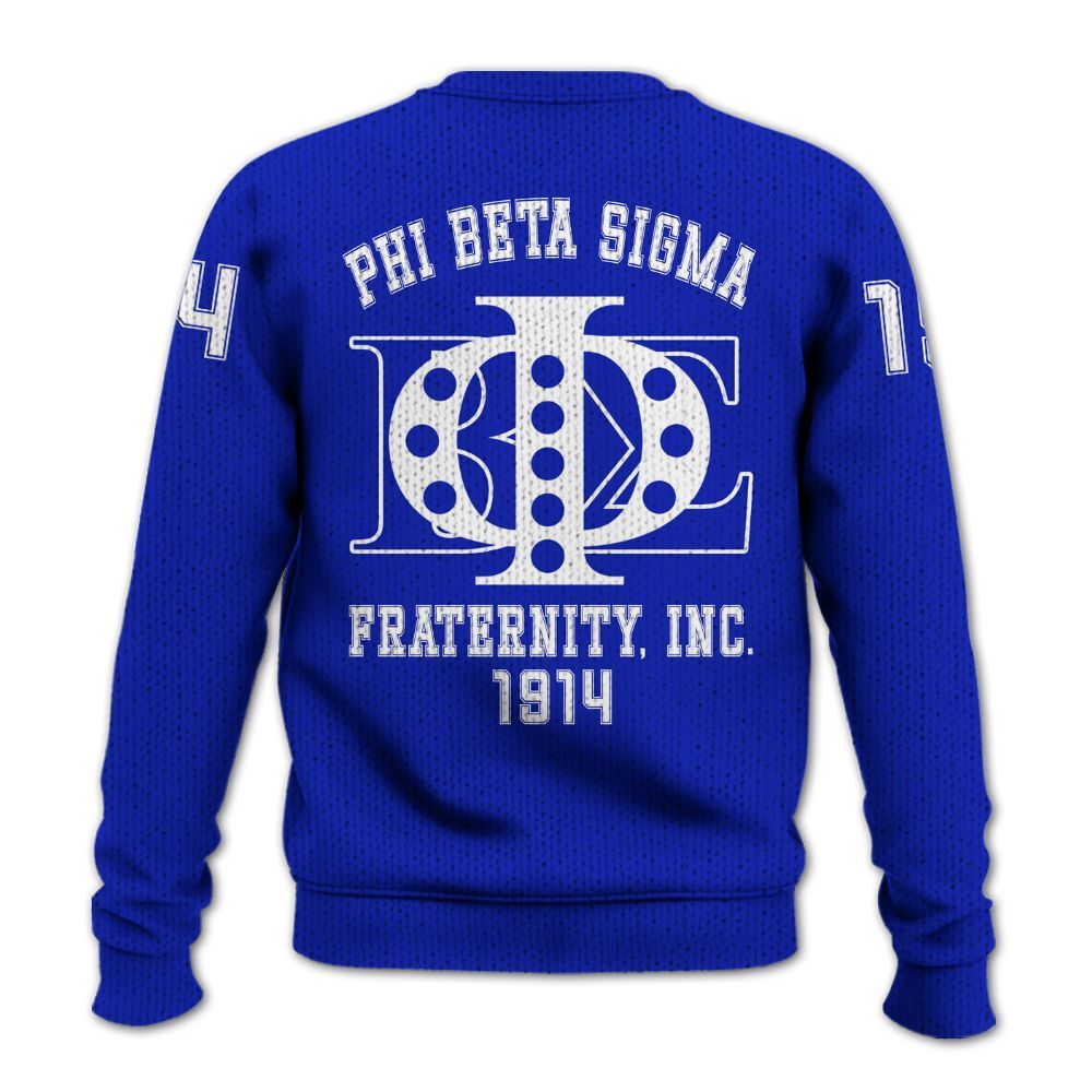Ireishprint Phi Beta Sigma Shirt, Royal Blue Shirt Phi Beta Sigma Fraternity Knitted Sweater