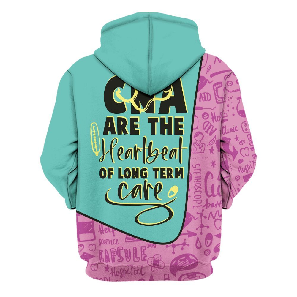 Amare Box Nurse Shirt, CNA Are The Heartbeat, Custom Name Shirt, Black Nurse, CNA Stuff, CNA Clipart, Gift For CNA Unisex Hoodie
