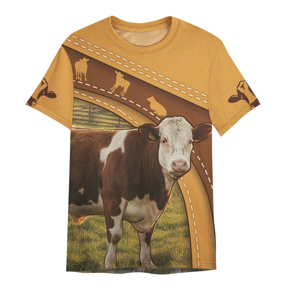 Amare Box Farm Shirt, Country Cow On The Dairy Farm, Cute Farm Cow, Unisex Gift Shirt For Farmer All Over Print Unisex Shirt