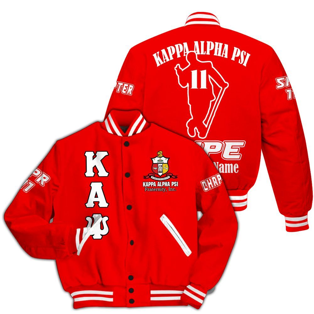 Ireishprint ΚΑΨ Custom Chapter Varsity Jacket, Personalized Nupe Varsity Jacket ΚΑΨ Fraternity Jacket