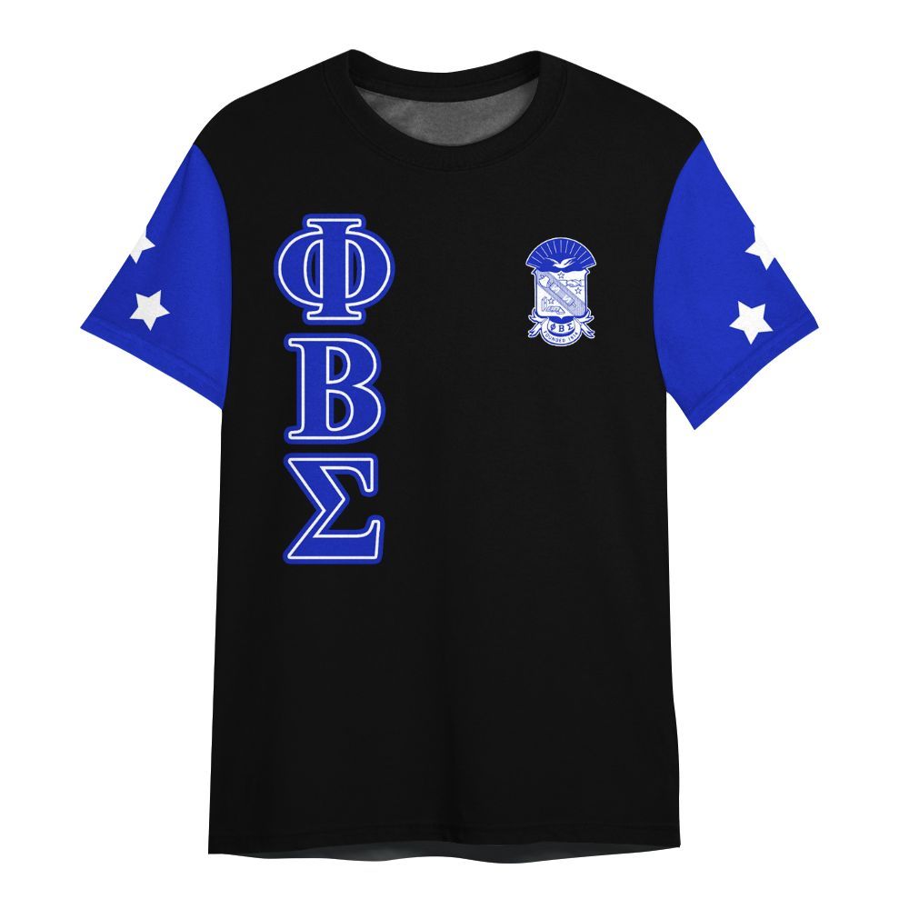 Ireishprint Phi Beta Sigma Shirt, Three Stars Black Shirt Phi Beta Sigma Fraternity Shirt
