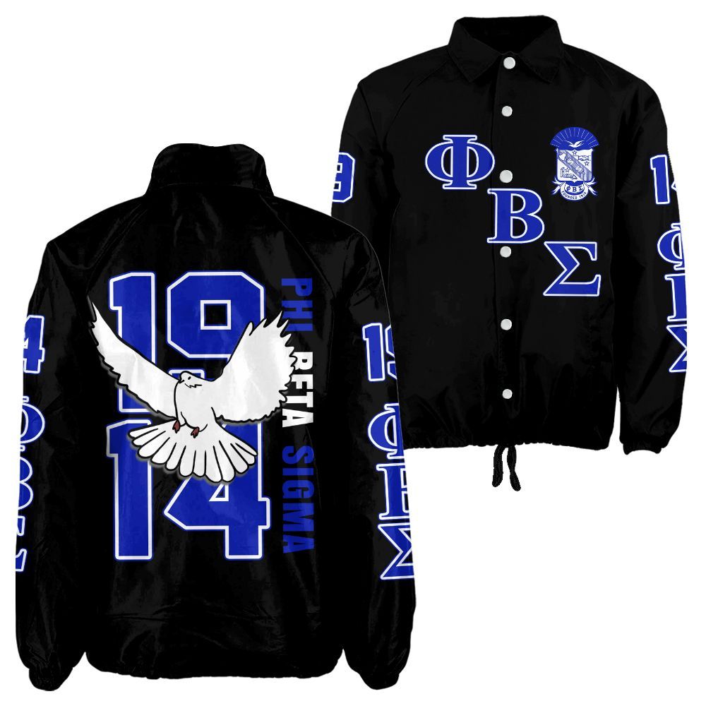 Ireishprint Phi Beta Sigma Crossing Jacket, Dove Black Royal Blue Jacket Phi Beta Sigma Fraternity Crossing Jacket