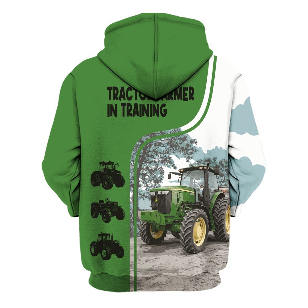Amare Box Farm Tractor Shirt, Tractor Farmer In Training, Custom Name, Love Tractor, Vintage Tractor, Gift For Farm Lover Unisex Hoodie