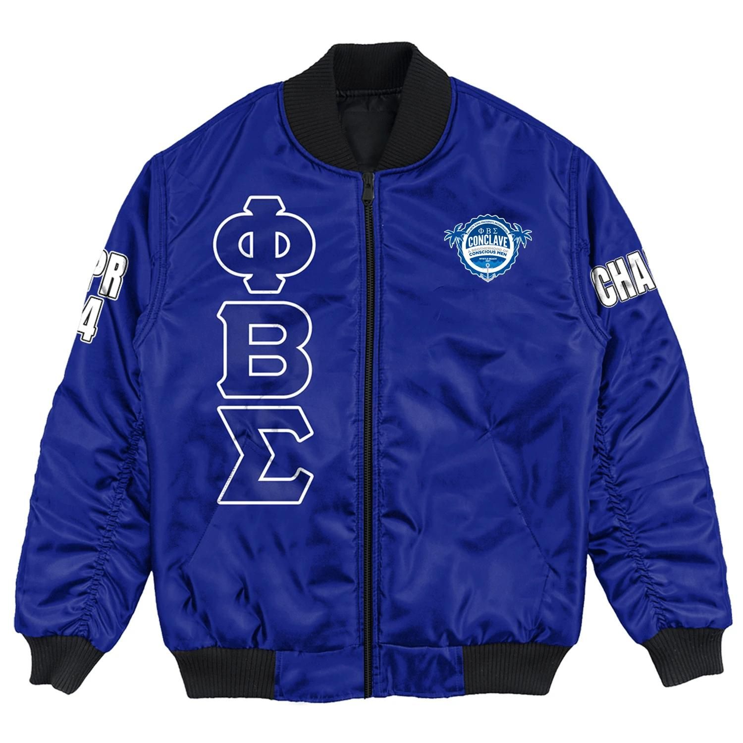 Custom Chapter Africa Zone Jacket - Conclave Phi Beta Sigma Bomber Jackets A31