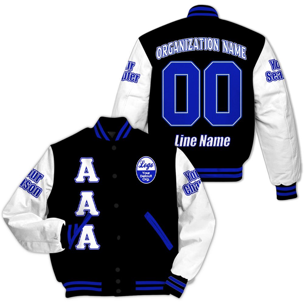 Custom Chapter Varsity Jacket, Phi Beta Sigma White Sleeve 1911 Fraternity Jacket
