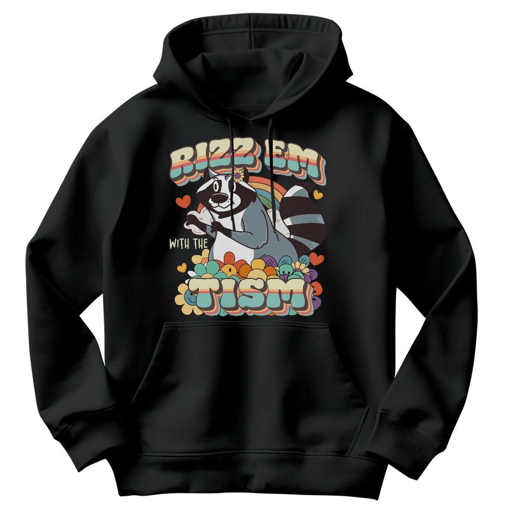 Amare Box Rizz Em With The Tism Autism Awareness Shirt, Neurodiversity SPED Team Therapist Unisex Hoodie