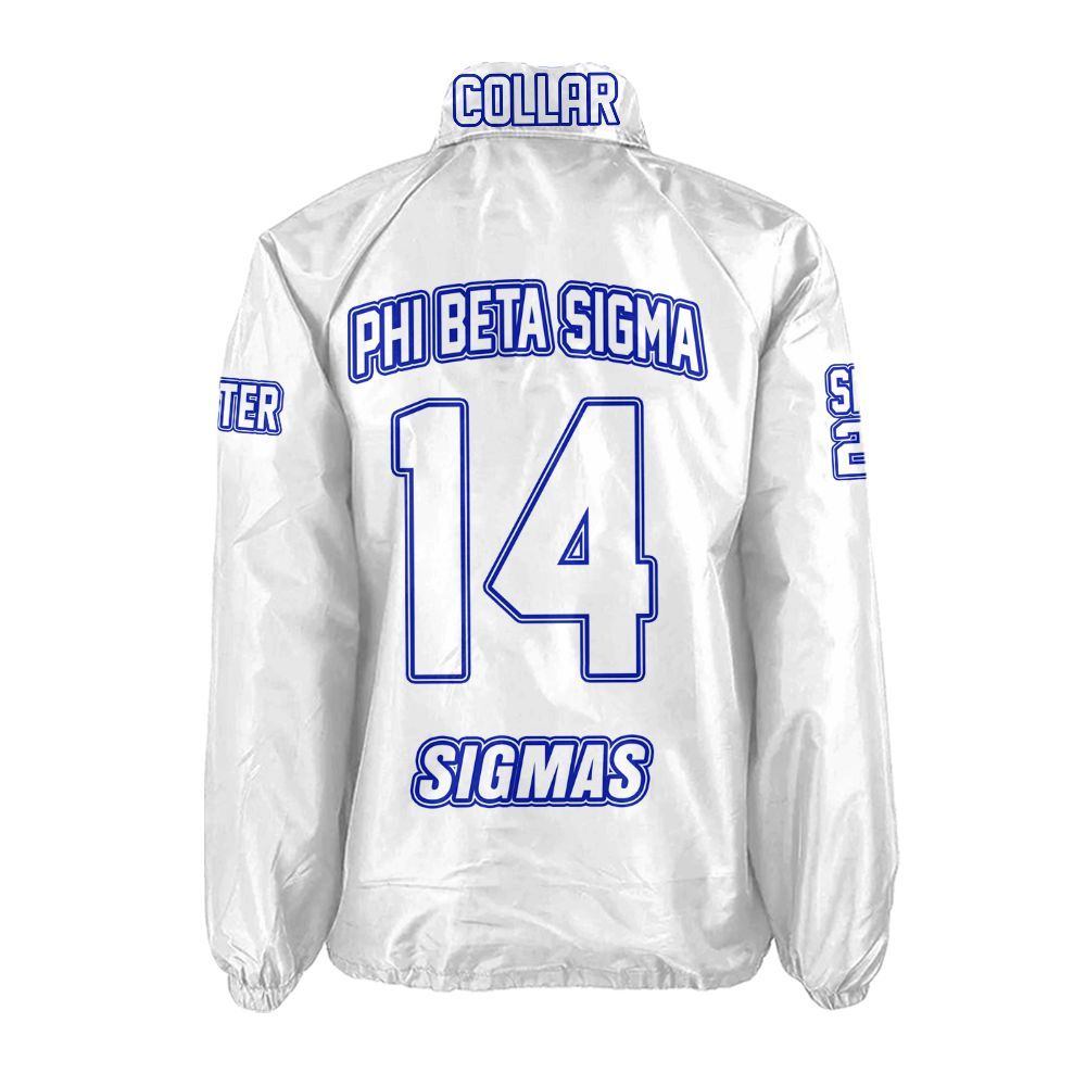 Ireishprint Phi Beta Sigma Custom Line Crossing Jacket, Personalized White Line Jacket Phi Beta Sigma Fraternity Crossing Jacket