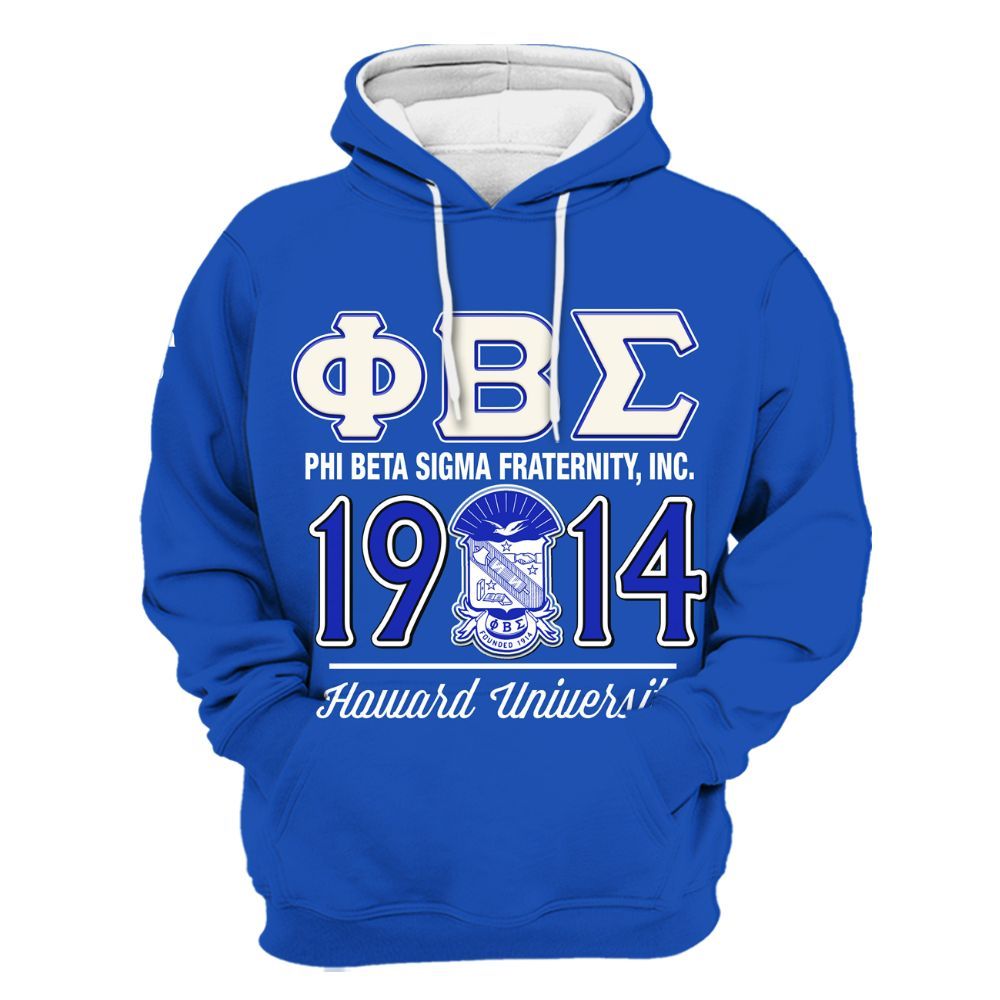 Ireishprint Phi Beta Sigma Custom Probate Line Shirt, Personalized Royal Blue Lettered Fraternity Hoodie