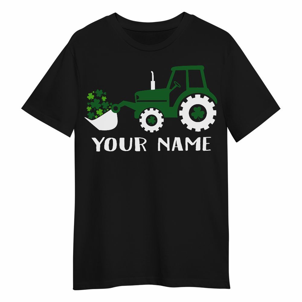 Amare Box Farm Tractor Shirt, St Patrick's Day Tractor, Custom Name, Love Tractor, Tractor Clipart, Gift For Farm Lover Unisex Shirt