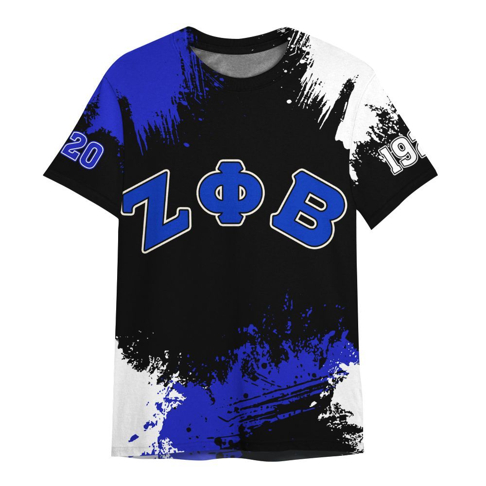 Ireishprint Zeta Phi Beta Shirt, Brush Style Zeta Phi Beta Z Phi B Since 1920 Sorority All Over Print Shirt