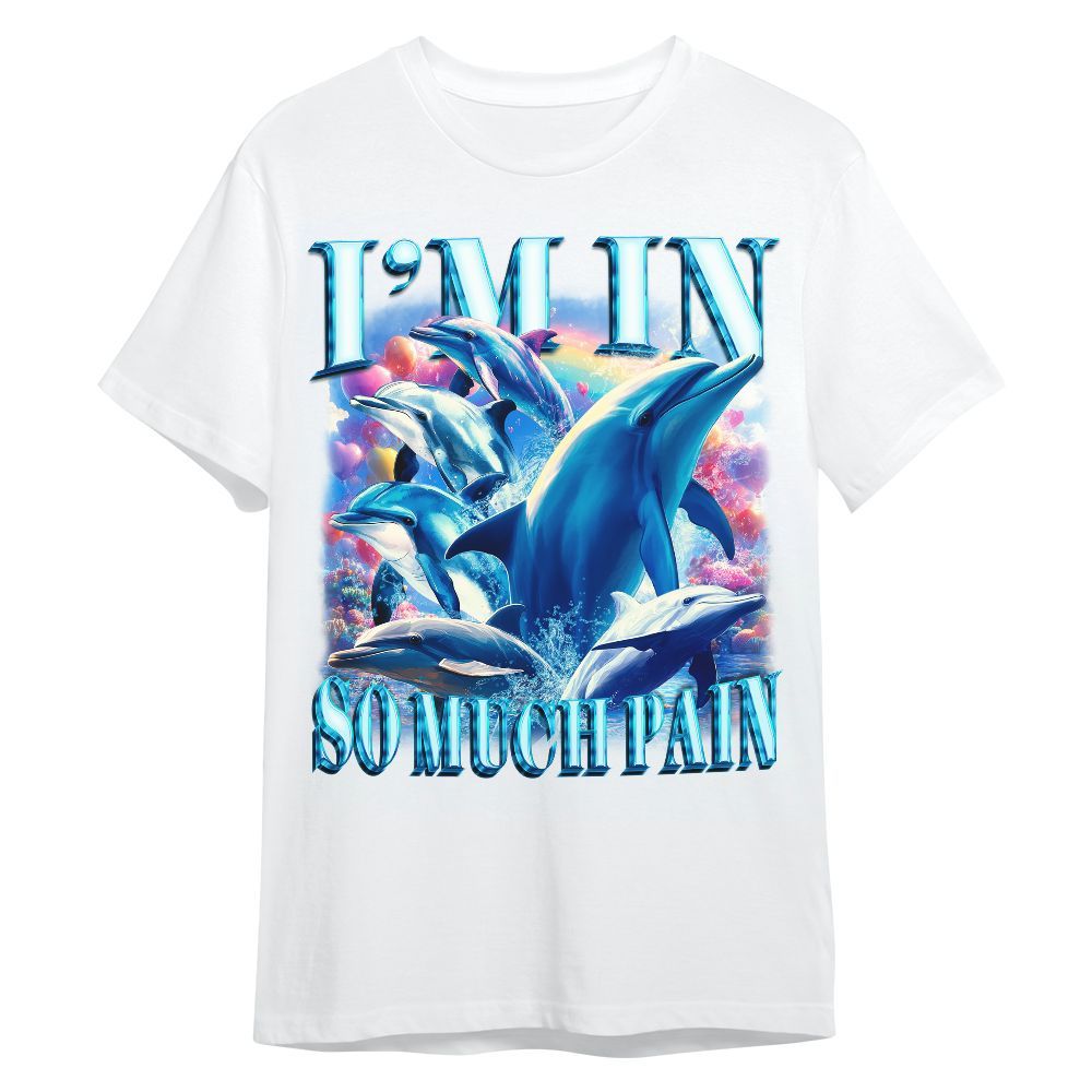 Amare Box Im In So Much Pain Meme Shirt, Funny Dancing Dolphin Autism Cute Art Symphony Unisex Shirt