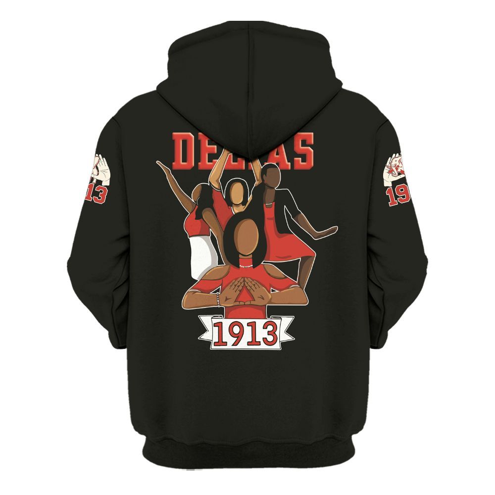 Ireishprint Delta Sigma Theta Shirt, Delta Sigma Theta Girls Handsign Sorority Hoodie