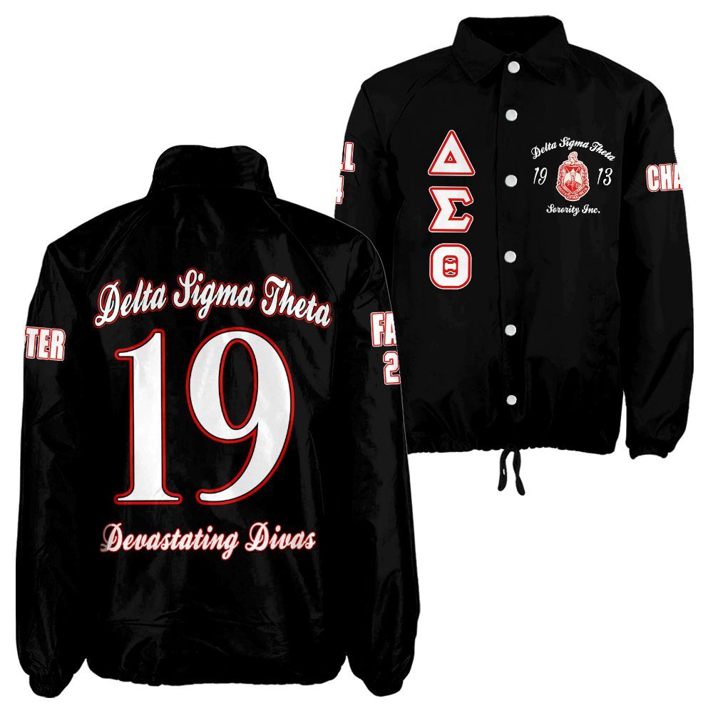Ireishprint Delta Sigma Theta Custom Line Crossing Jacket, Old School Simple Style Delta Sigma Theta Jacket Sorority Crossing Jacket