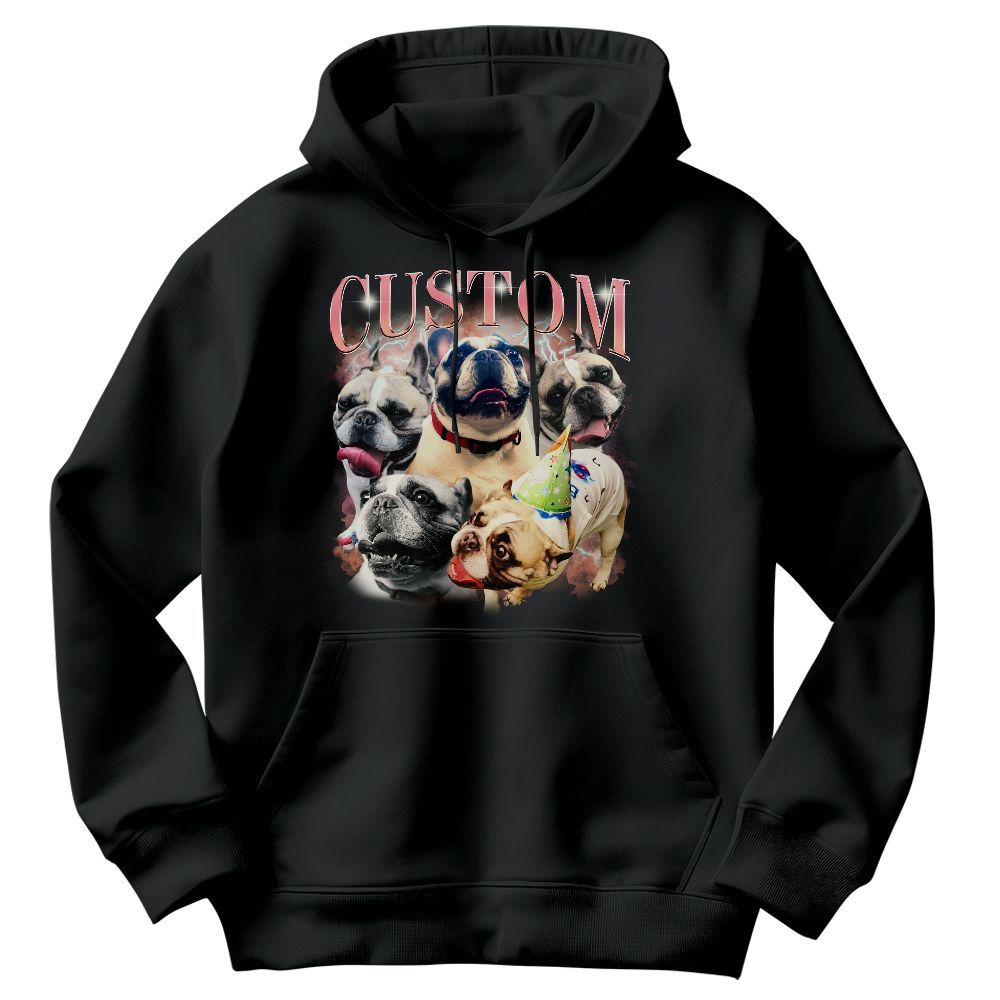 Amare Box Custom Dog Cat Bootleg Shirt, Custom Your Photo Bootleg Rap Tee Retro Pet Bootleg Unisex Hoodie