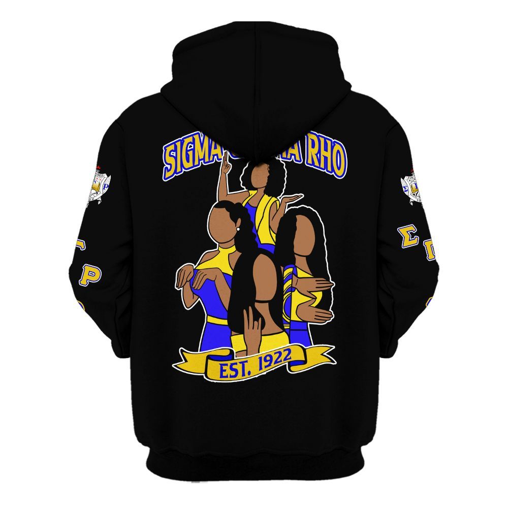 Ireishprint Sigma Gamma Rho Shirt, Sisterhood Black Shirt Sigma Gamma Rho Sorority Hoodie
