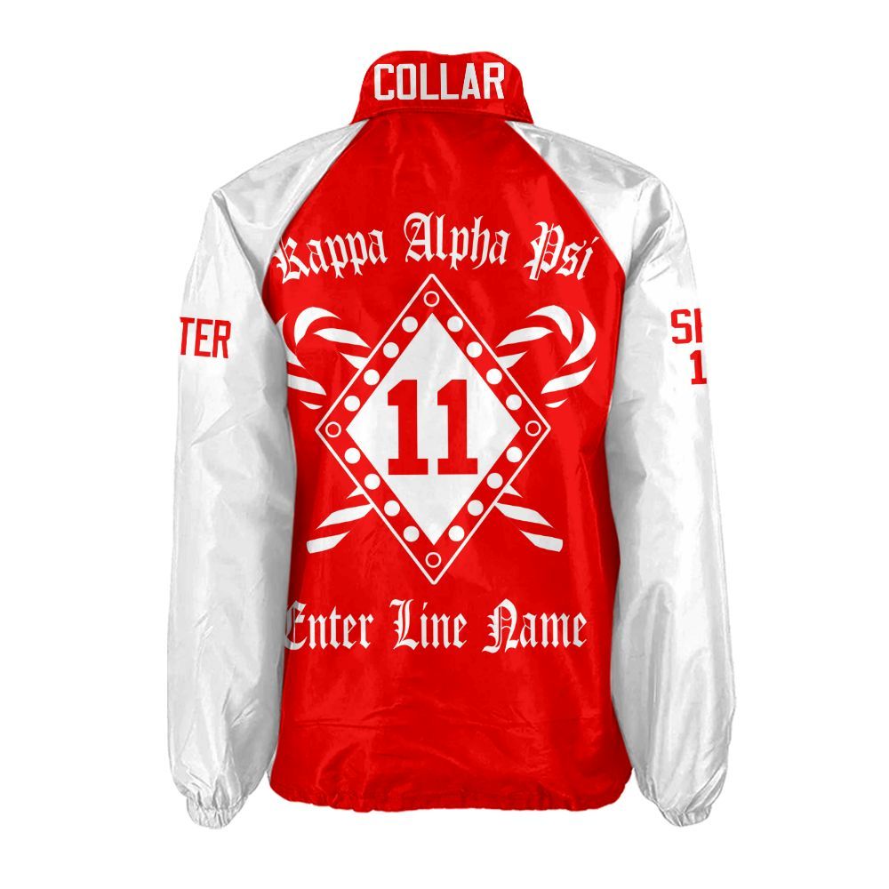 Ireishprint ΚΑΨ Custom Line Crossing Jacket, Personalized Cane Red Jacket ΚΑΨ Fraternity Crossing Jacket