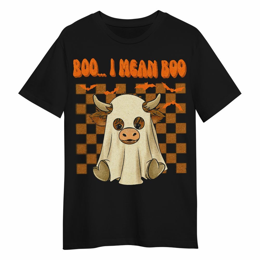 Amare Box Cow Halloween Shirt, Retro Moo I Mean Boo Gift For Fan Unisex Shirt