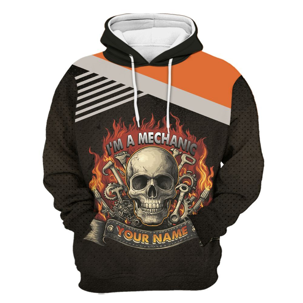 Amare Box Personalized Name I Can Fix What Stupid Does All Over Printed Mechanic Unisex Gift Unisex Hoodie