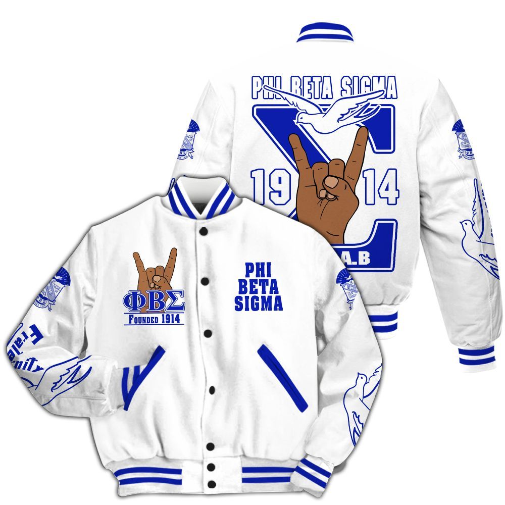 Ireishprint Phi Beta Sigma Shirt, Dove Hand Sign White Shirt Phi Beta Sigma Fraternity Jacket