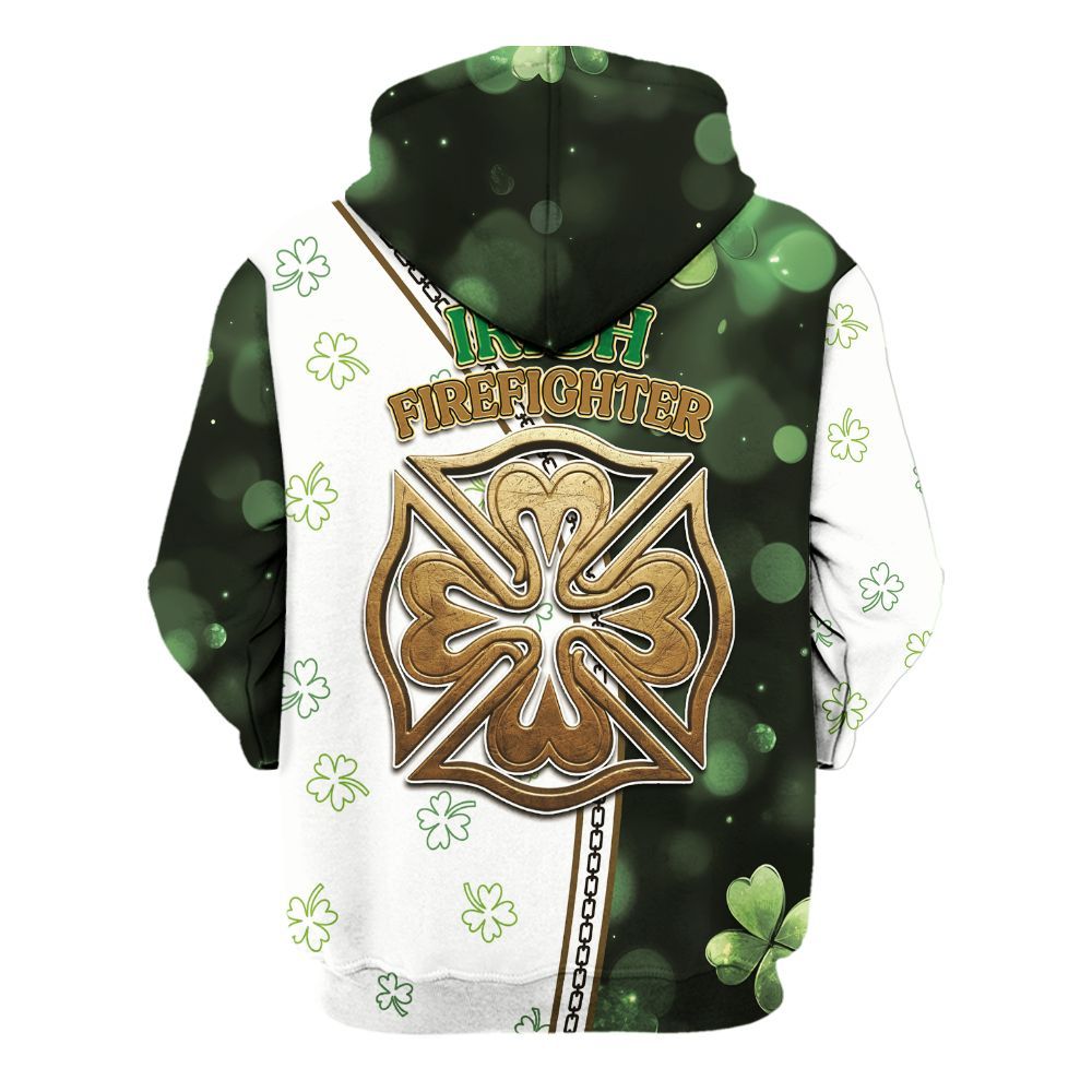 Amare Box Firefighter Shirt, ST Patrick's Day, Irish Firefighter, Rescue Heroes, Firefighter Apparel, Custom Name Gift Shirt For Man Unisex Hoodie
