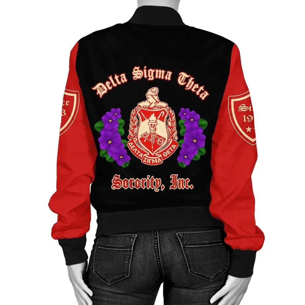Africa Zone Jacket - Delta Sigma Theta Violet Bomber Jacket J09