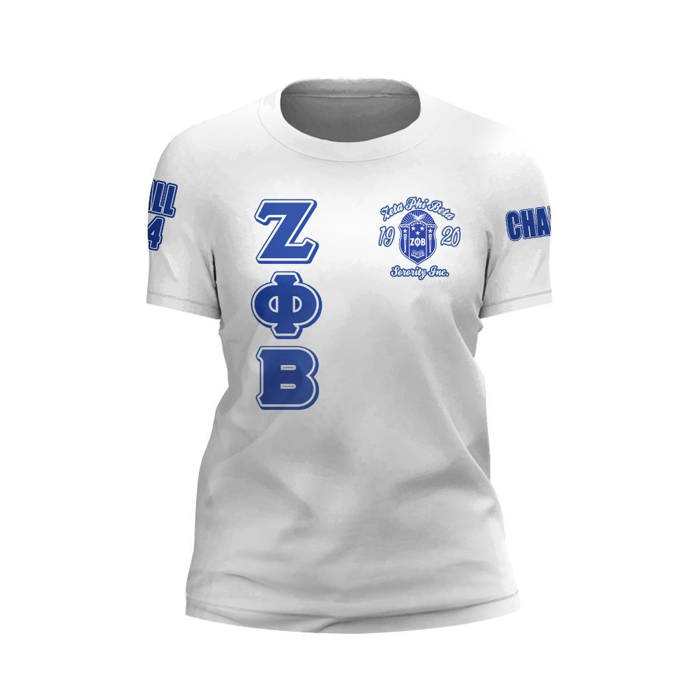 Ireishprint Zeta Phi Beta Custom Chapter Shirt, White Color Zeta Queen Z Phi B Black 1920 Sorority Shirt