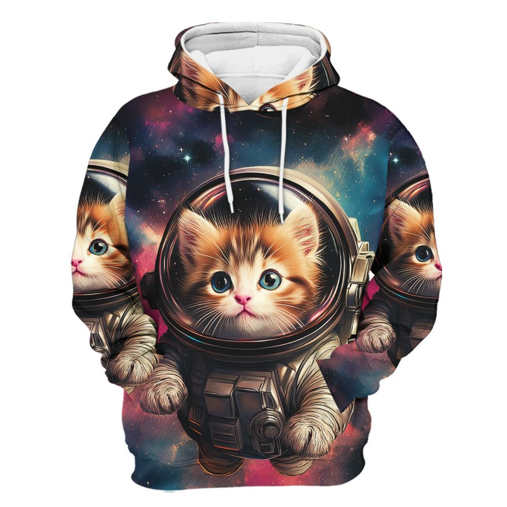 Amare Box Cat Taco Space Galaxy Shirt, Cat Lady Space Moon Funny Graphic Tee Unisex Hoodie