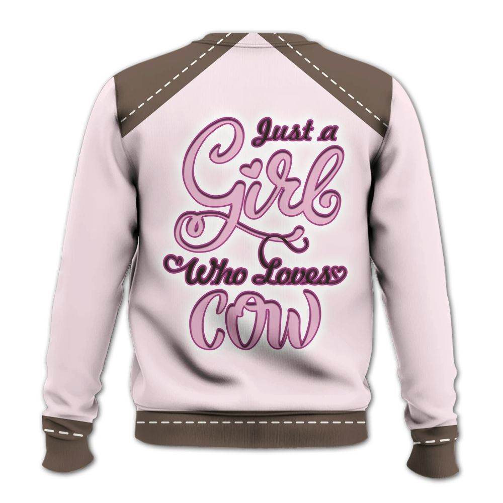 Amare Box Cow Farm Shirt, A Girl Who Loves Cow, Funny Cow, Cute Cow, Cow Shirt, Farm Shirt, Cow Lover, Custom Name Gift Shirt For Farmer Knitted Sweater