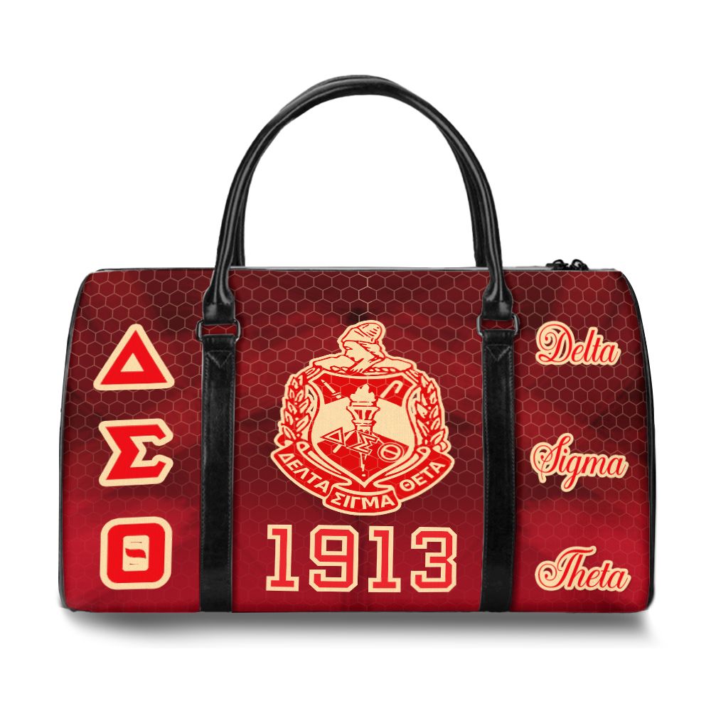 Ireishprint Delta Sigma Theta Travel Bag, Delta Sigma Theta Bee Stylized Sorority Bag